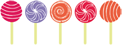 Row of Lollipops